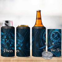 Personalised Polynesia Zodiac Pisces 4 in 1 Can Cooler Tumbler Galaxy Polynesian Pattern Chest Tattoo Style LT14 - Polynesian Pride