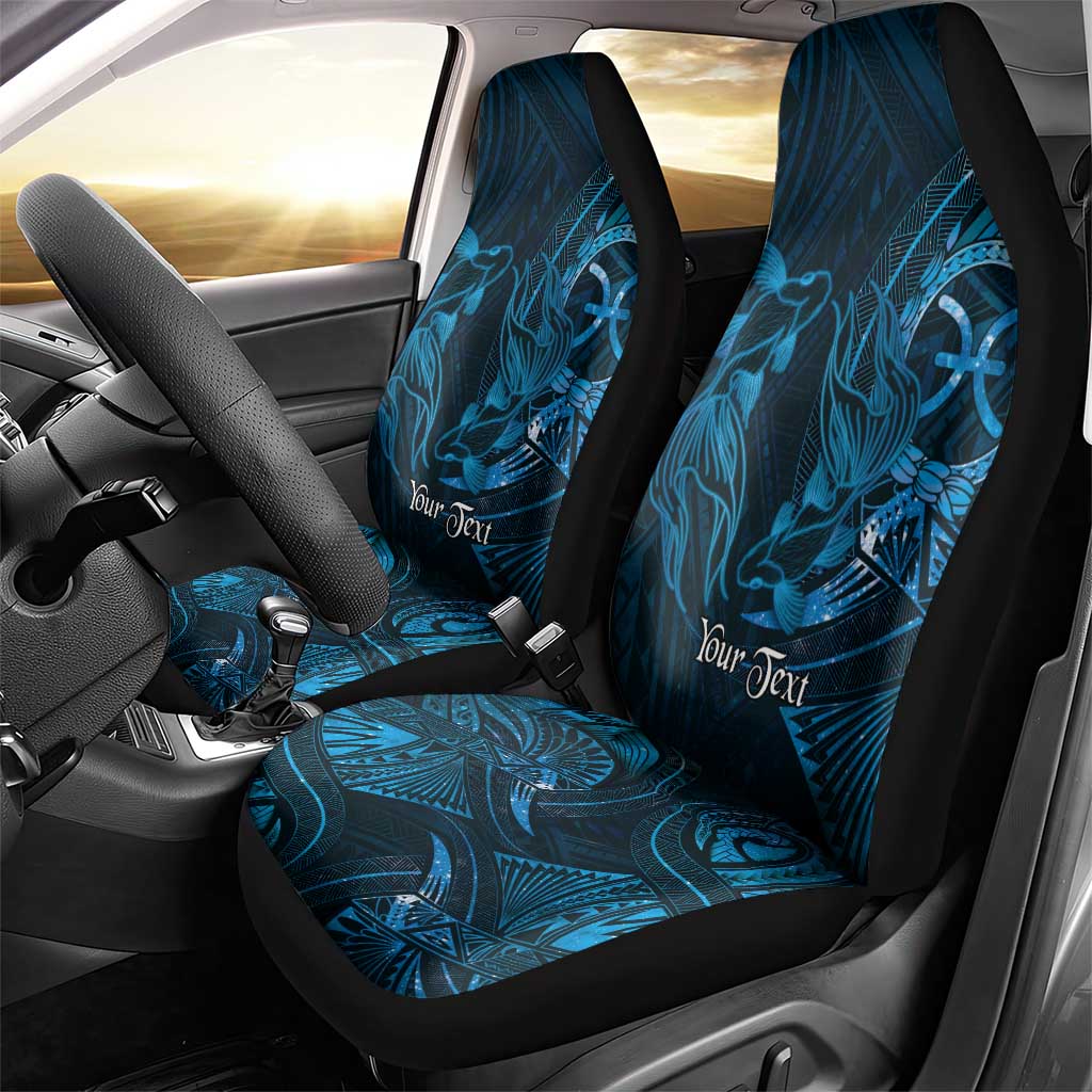 Personalised Polynesia Zodiac Pisces Car Seat Cover Galaxy Polynesian Pattern Chest Tattoo Style LT14 - Polynesian Pride