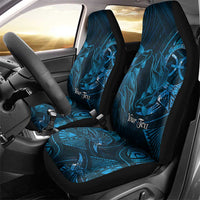 Personalised Polynesia Zodiac Pisces Car Seat Cover Galaxy Polynesian Pattern Chest Tattoo Style LT14 - Polynesian Pride