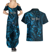 Personalised Polynesia Zodiac Pisces Couples Matching Summer Maxi Dress and Hawaiian Shirt Galaxy Polynesian Pattern Chest Tattoo Style LT14 - Polynesian Pride