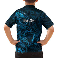 Personalised Polynesia Zodiac Pisces Family Matching Off Shoulder Maxi Dress and Hawaiian Shirt Galaxy Polynesian Pattern Chest Tattoo Style LT14 - Polynesian Pride