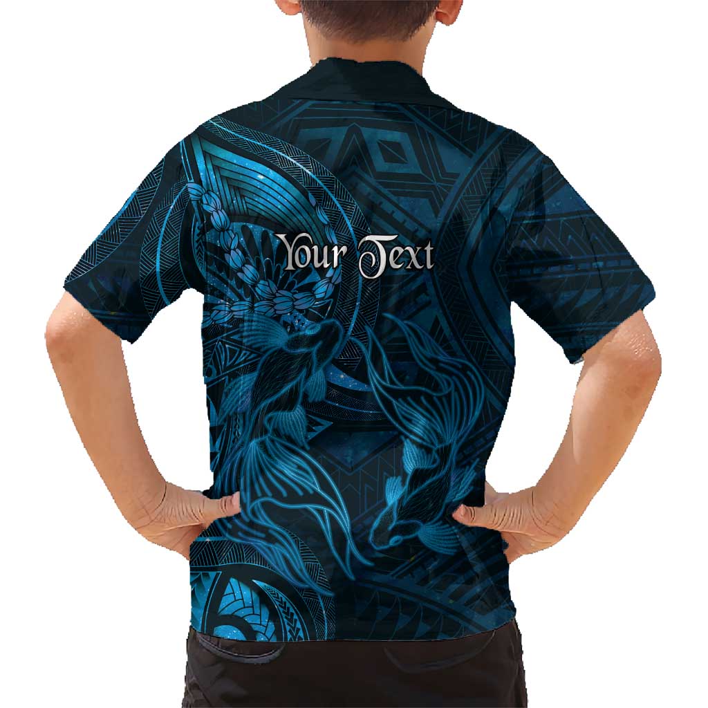 Personalised Polynesia Zodiac Pisces Family Matching Summer Maxi Dress and Hawaiian Shirt Galaxy Polynesian Pattern Chest Tattoo Style LT14 - Polynesian Pride