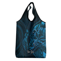 Personalised Polynesia Zodiac Pisces Grocery Bag Galaxy Polynesian Pattern Chest Tattoo Style LT14 - Polynesian Pride
