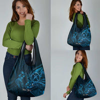 Personalised Polynesia Zodiac Pisces Grocery Bag Galaxy Polynesian Pattern Chest Tattoo Style LT14 - Polynesian Pride