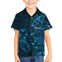 Personalised Polynesia Zodiac Pisces Hawaiian Shirt Galaxy Polynesian Pattern Chest Tattoo Style