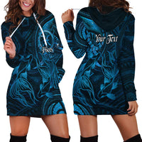 Personalised Polynesia Zodiac Pisces Hoodie Dress Galaxy Polynesian Pattern Chest Tattoo Style LT14 - Polynesian Pride