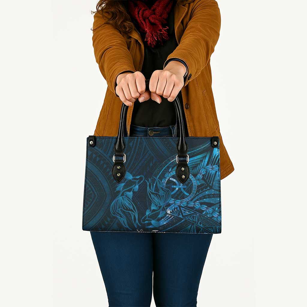 Personalised Polynesia Zodiac Pisces Leather Bag Galaxy Polynesian Pattern Chest Tattoo Style LT14 - Polynesian Pride
