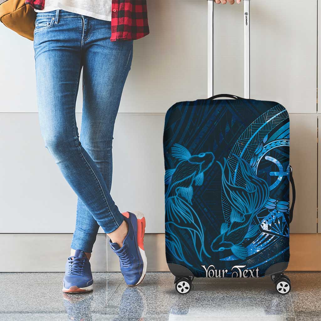 Personalised Polynesia Zodiac Pisces Luggage Cover Galaxy Polynesian Pattern Chest Tattoo Style LT14 - Polynesian Pride