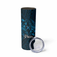 Personalised Polynesia Zodiac Pisces Skinny Tumbler Galaxy Polynesian Pattern Chest Tattoo Style LT14 - Polynesian Pride