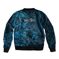 Personalised Polynesia Zodiac Pisces Sleeve Zip Bomber Jacket Galaxy Polynesian Pattern Chest Tattoo Style LT14 - Polynesian Pride