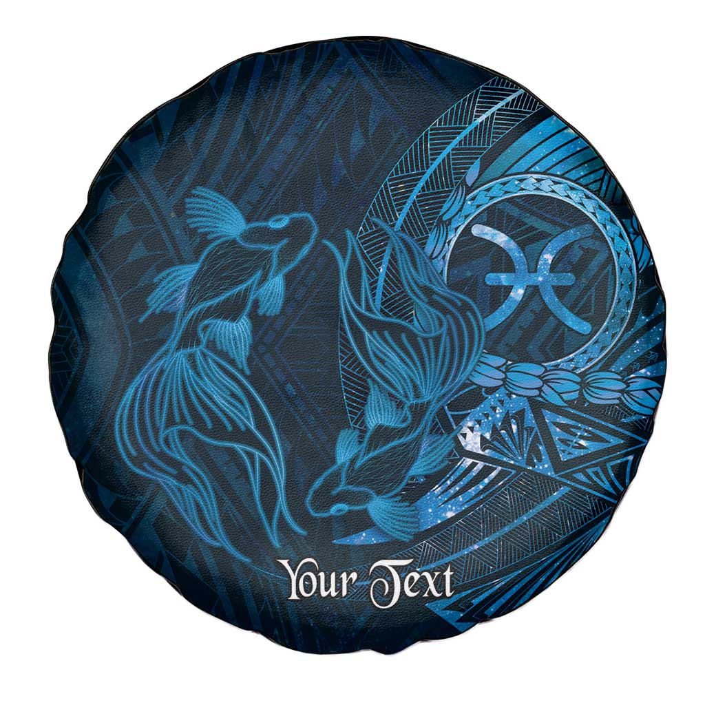 Personalised Polynesia Zodiac Pisces Spare Tire Cover Galaxy Polynesian Pattern Chest Tattoo Style LT14 - Polynesian Pride