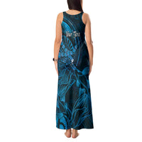 Personalised Polynesia Zodiac Pisces Tank Maxi Dress Galaxy Polynesian Pattern Chest Tattoo Style