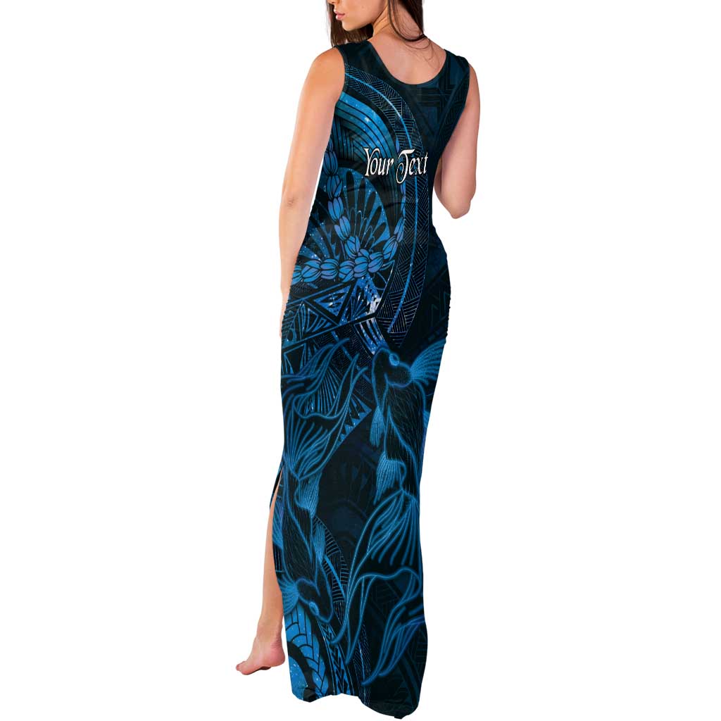 Personalised Polynesia Zodiac Pisces Tank Maxi Dress Galaxy Polynesian Pattern Chest Tattoo Style