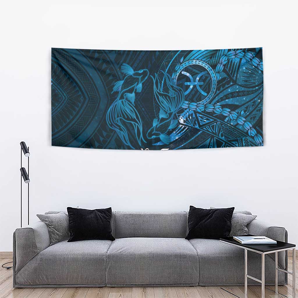 Personalised Polynesia Zodiac Pisces Tapestry Galaxy Polynesian Pattern Chest Tattoo Style LT14 - Polynesian Pride