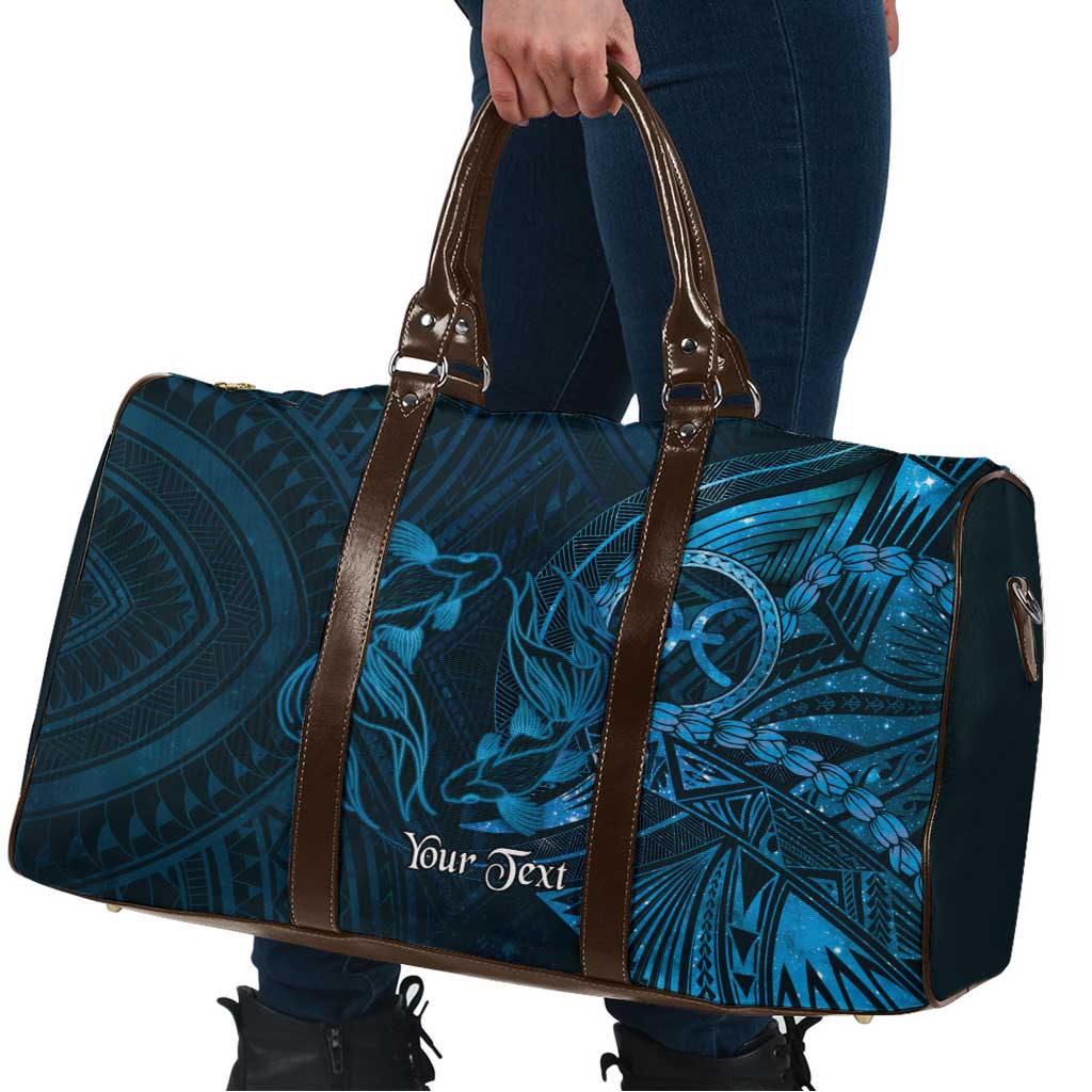 Personalised Polynesia Zodiac Pisces Travel Bag Galaxy Polynesian Pattern Chest Tattoo Style LT14 - Polynesian Pride