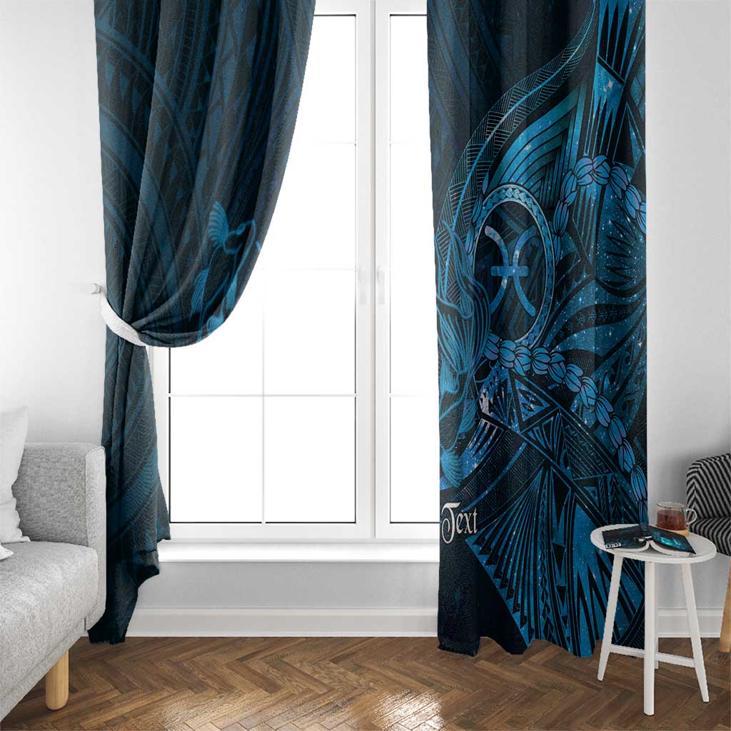 Personalised Polynesia Zodiac Pisces Window Curtain Galaxy Polynesian Pattern Chest Tattoo Style LT14 - Polynesian Pride