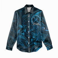 Personalised Polynesia Zodiac Pisces Women Casual Shirt Galaxy Polynesian Pattern Chest Tattoo Style LT14 - Polynesian Pride