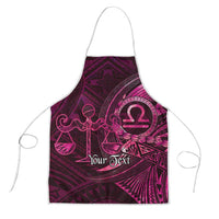 Personalised Polynesia Zodiac Libra Apron Galaxy Polynesian Pattern Chest Tattoo Style LT14 Pink - Polynesian Pride