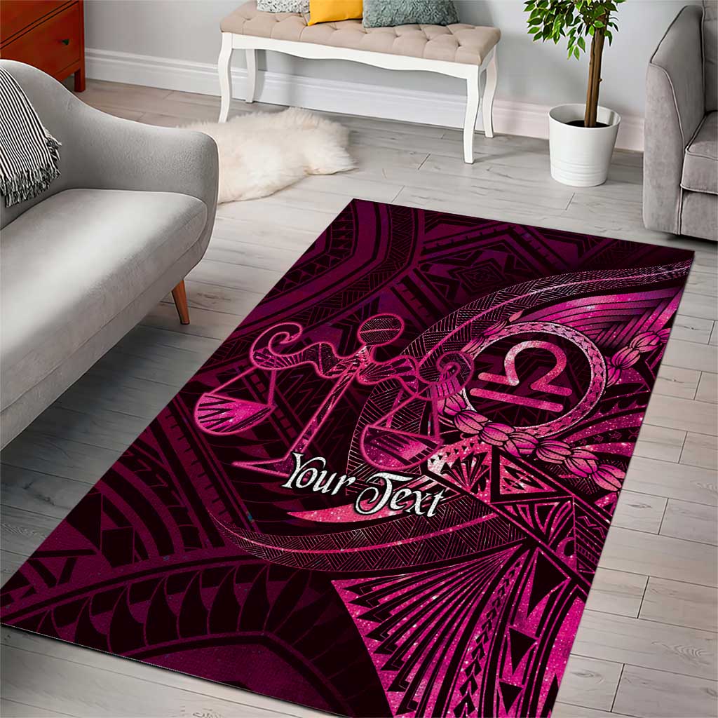 Personalised Polynesia Zodiac Libra Area Rug Galaxy Polynesian Pattern Chest Tattoo Style LT14 - Polynesian Pride