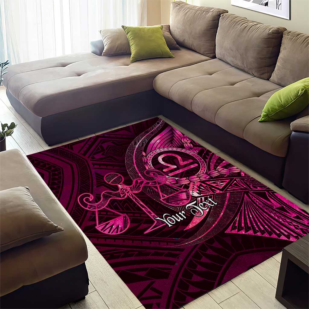 Personalised Polynesia Zodiac Libra Area Rug Galaxy Polynesian Pattern Chest Tattoo Style LT14 - Polynesian Pride