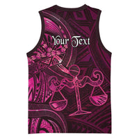 Personalised Polynesia Zodiac Libra Basketball Jersey Galaxy Polynesian Pattern Chest Tattoo Style LT14 - Polynesian Pride