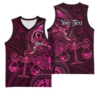 Personalised Polynesia Zodiac Libra Basketball Jersey Galaxy Polynesian Pattern Chest Tattoo Style LT14 - Polynesian Pride