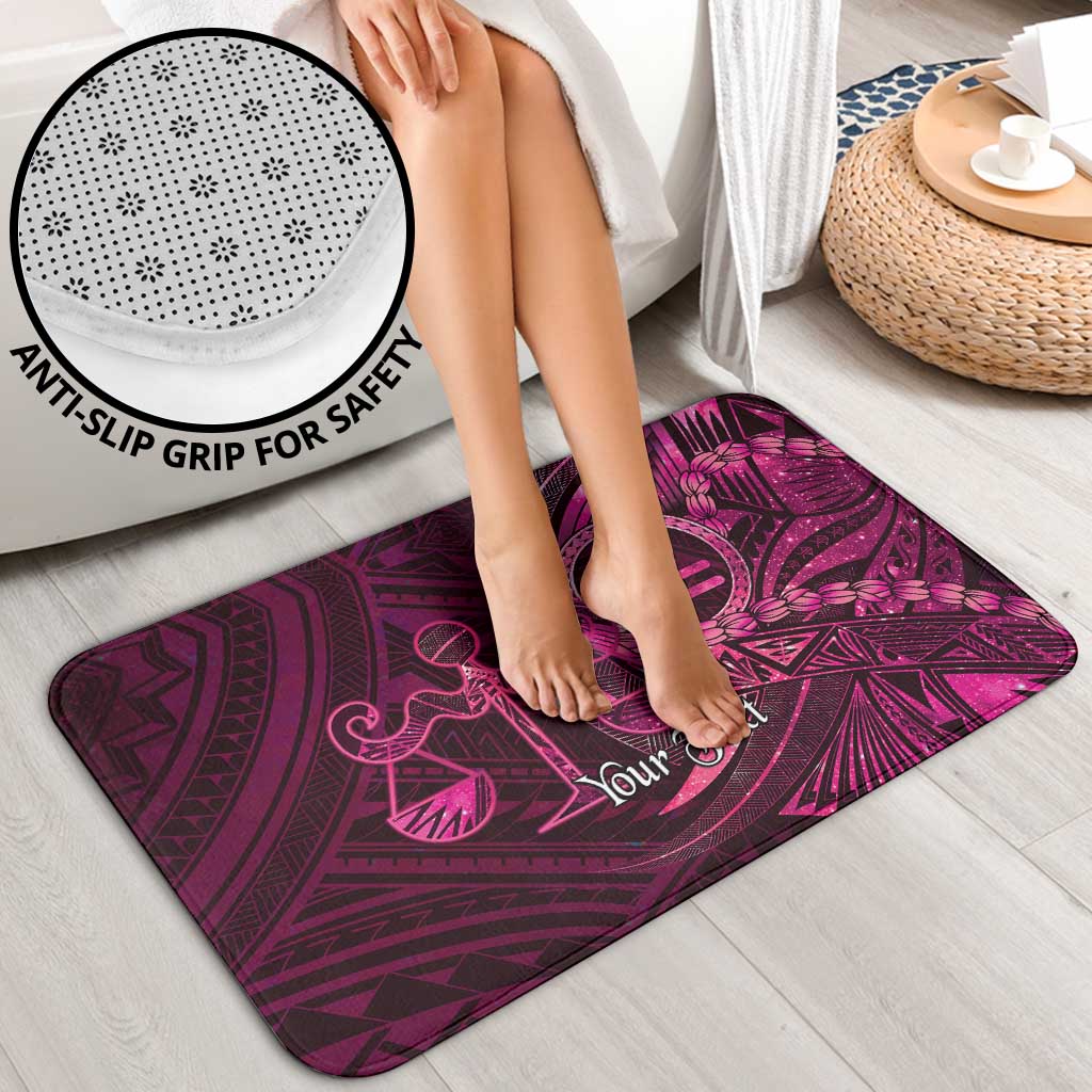 Personalised Polynesia Zodiac Libra Bathroom Set Galaxy Polynesian Pattern Chest Tattoo Style LT14 - Polynesian Pride