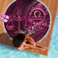 Personalised Polynesia Zodiac Libra Beach Blanket Galaxy Polynesian Pattern Chest Tattoo Style LT14 - Polynesian Pride