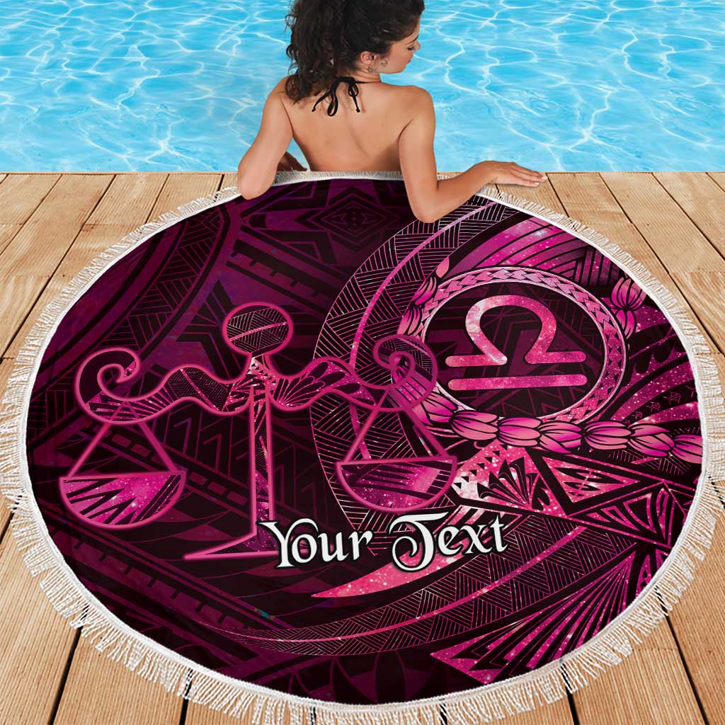 Personalised Polynesia Zodiac Libra Beach Blanket Galaxy Polynesian Pattern Chest Tattoo Style LT14 - Polynesian Pride