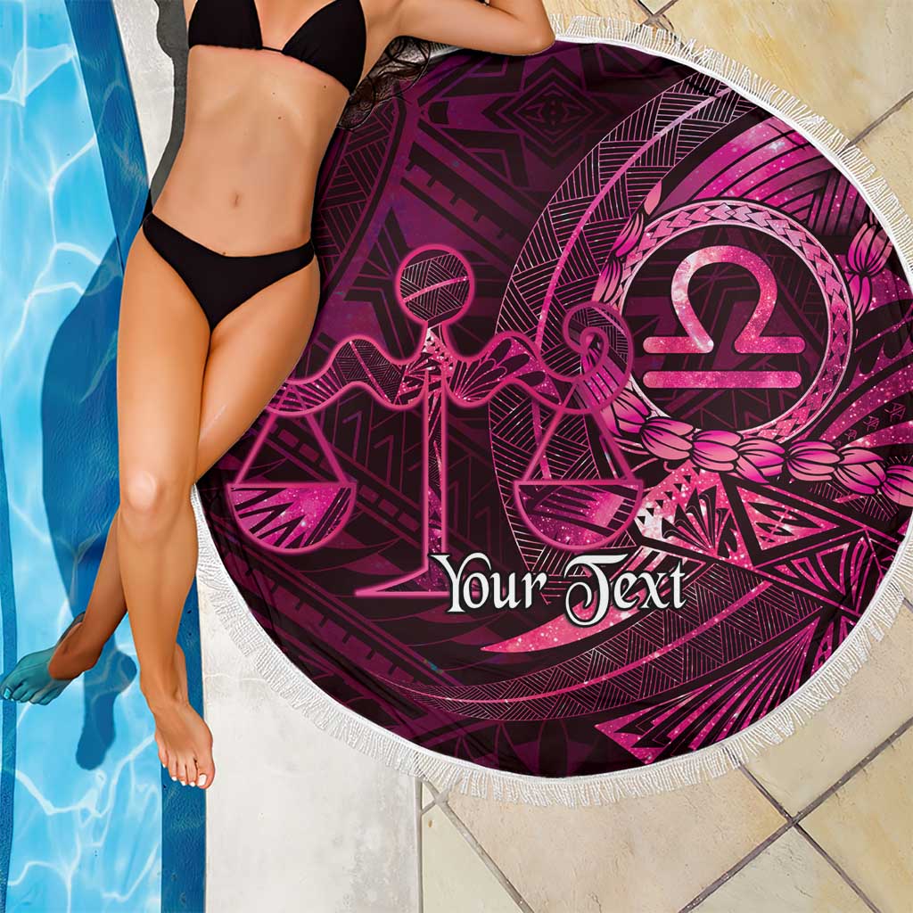 Personalised Polynesia Zodiac Libra Beach Blanket Galaxy Polynesian Pattern Chest Tattoo Style LT14 - Polynesian Pride