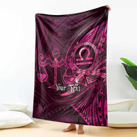 Personalised Polynesia Zodiac Libra Blanket Galaxy Polynesian Pattern Chest Tattoo Style LT14 - Polynesian Pride