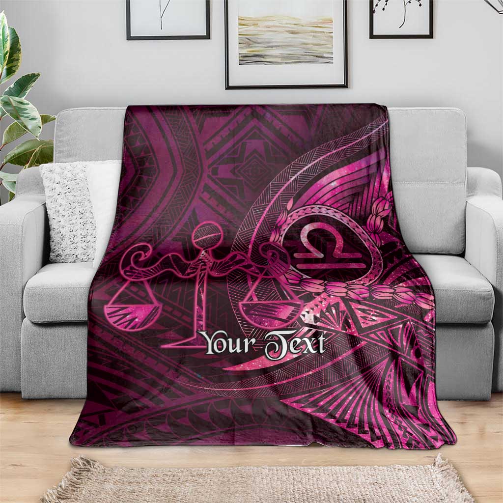 Personalised Polynesia Zodiac Libra Blanket Galaxy Polynesian Pattern Chest Tattoo Style LT14 - Polynesian Pride