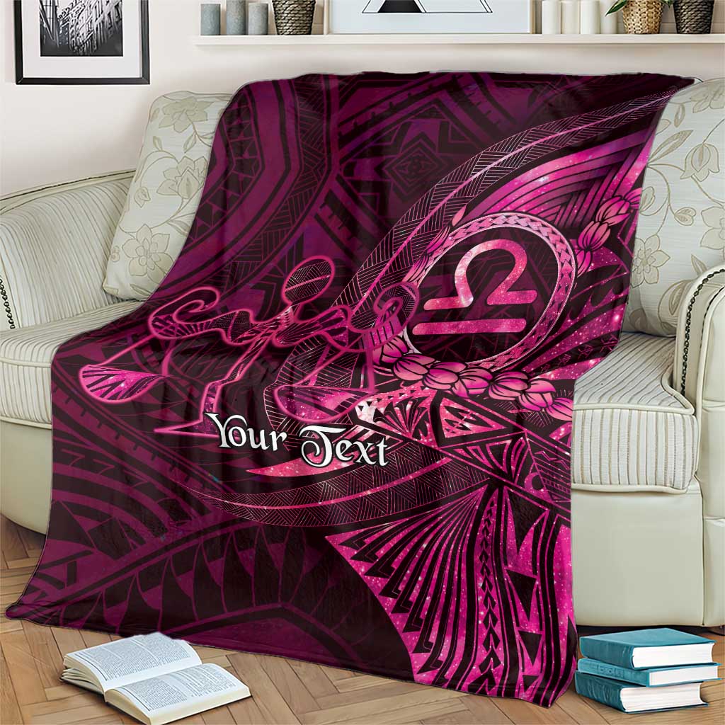 Personalised Polynesia Zodiac Libra Blanket Galaxy Polynesian Pattern Chest Tattoo Style LT14 - Polynesian Pride