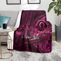 Personalised Polynesia Zodiac Libra Blanket Galaxy Polynesian Pattern Chest Tattoo Style LT14 - Polynesian Pride