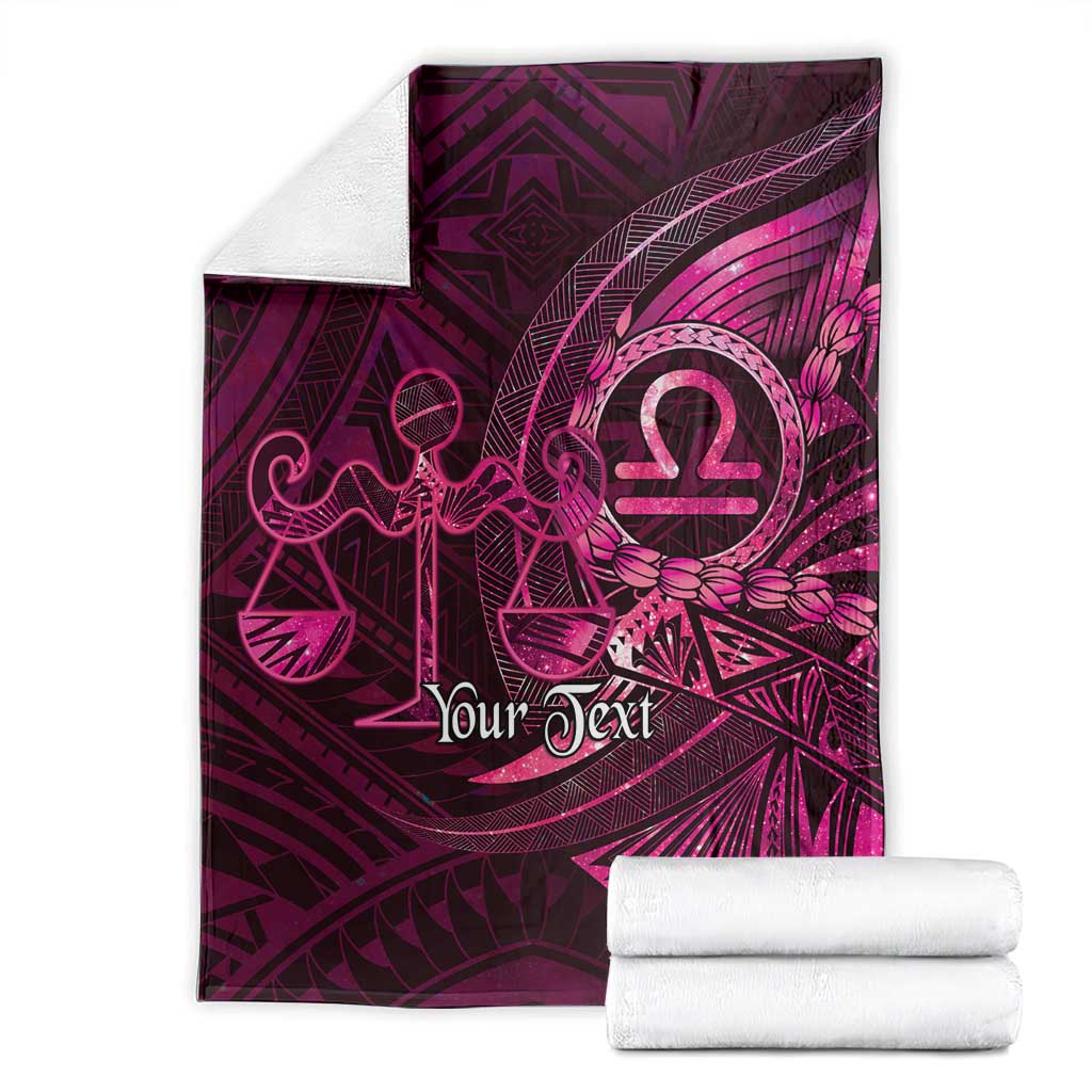 Personalised Polynesia Zodiac Libra Blanket Galaxy Polynesian Pattern Chest Tattoo Style LT14 - Polynesian Pride