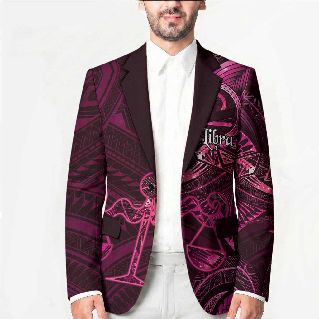 Personalised Polynesia Zodiac Libra Blazer Galaxy Polynesian Pattern Chest Tattoo Style LT14 - Polynesian Pride
