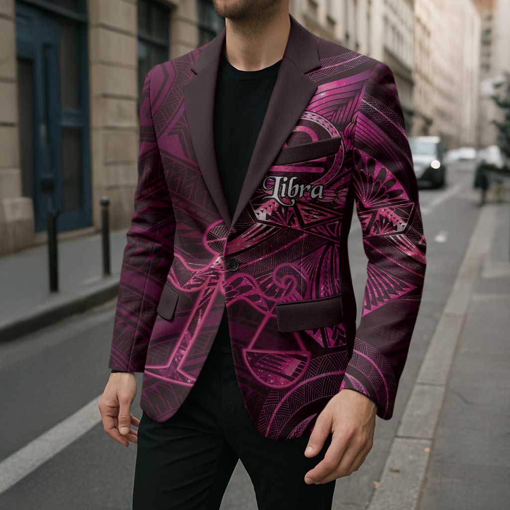 Personalised Polynesia Zodiac Libra Blazer Galaxy Polynesian Pattern Chest Tattoo Style LT14 - Polynesian Pride