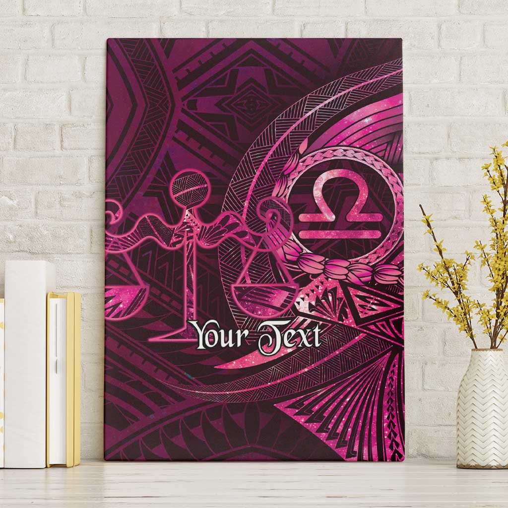 Personalised Polynesia Zodiac Libra Canvas Wall Art Galaxy Polynesian Pattern Chest Tattoo Style