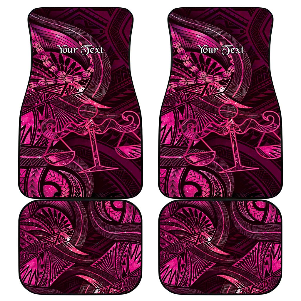 Personalised Polynesia Zodiac Libra Car Mats Galaxy Polynesian Pattern Chest Tattoo Style LT14 - Polynesian Pride