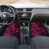 Personalised Polynesia Zodiac Libra Car Mats Galaxy Polynesian Pattern Chest Tattoo Style LT14 Set 2pcs - Front Pink - Polynesian Pride