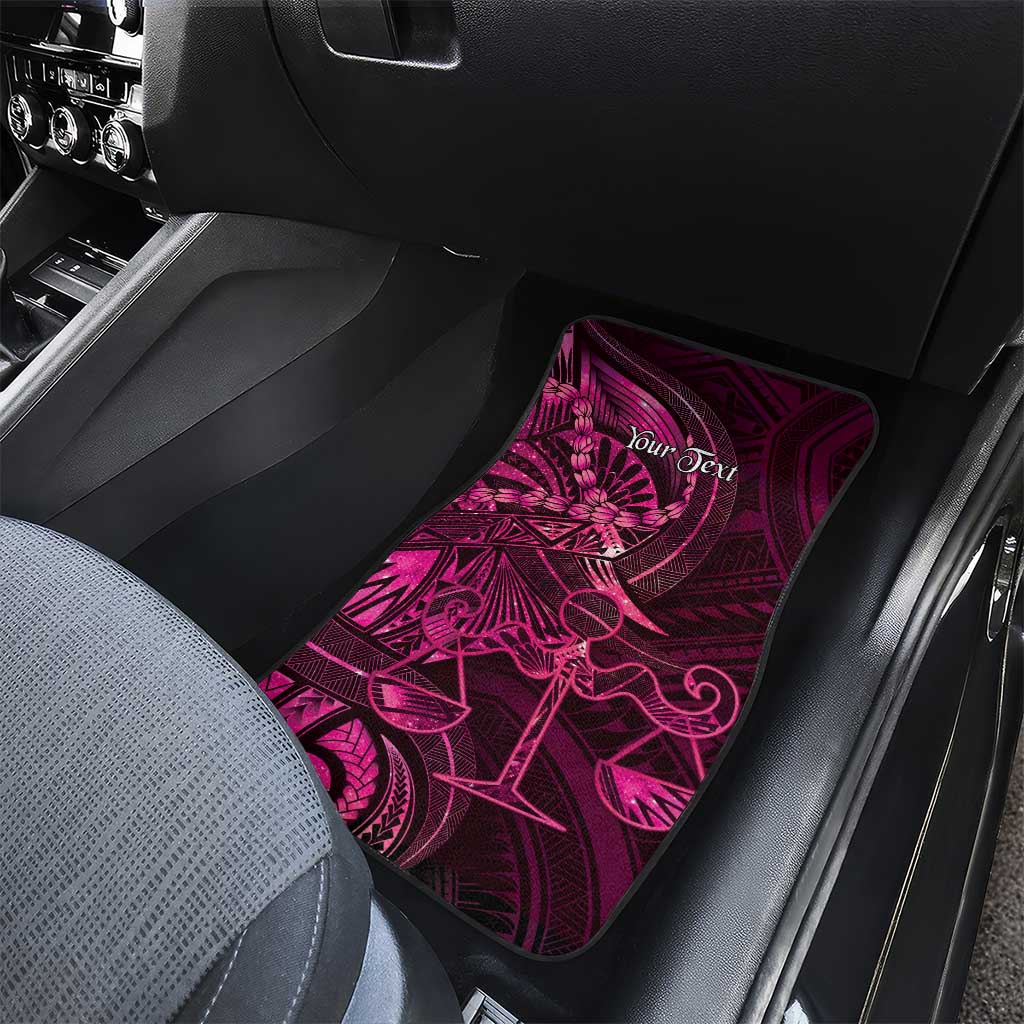 Personalised Polynesia Zodiac Libra Car Mats Galaxy Polynesian Pattern Chest Tattoo Style LT14 - Polynesian Pride