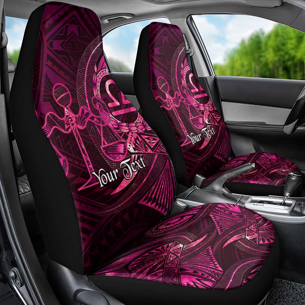 Personalised Polynesia Zodiac Libra Car Seat Cover Galaxy Polynesian Pattern Chest Tattoo Style