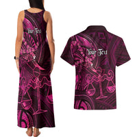 Personalised Polynesia Zodiac Libra Couples Matching Tank Maxi Dress and Hawaiian Shirt Galaxy Polynesian Pattern Chest Tattoo Style LT14 - Polynesian Pride