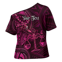 Personalised Polynesia Zodiac Libra Cross Shoulder Shirt Galaxy Polynesian Pattern Chest Tattoo Style LT14 - Polynesian Pride