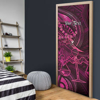 Personalised Polynesia Zodiac Libra Door Cover Galaxy Polynesian Pattern Chest Tattoo Style LT14 - Polynesian Pride