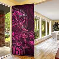 Personalised Polynesia Zodiac Libra Door Cover Galaxy Polynesian Pattern Chest Tattoo Style LT14 - Polynesian Pride