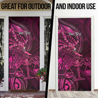 Personalised Polynesia Zodiac Libra Door Cover Galaxy Polynesian Pattern Chest Tattoo Style LT14 - Polynesian Pride