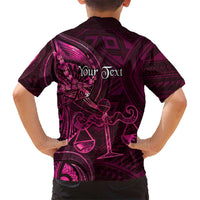 Personalised Polynesia Zodiac Libra Family Matching Summer Maxi Dress and Hawaiian Shirt Galaxy Polynesian Pattern Chest Tattoo Style LT14 - Polynesian Pride