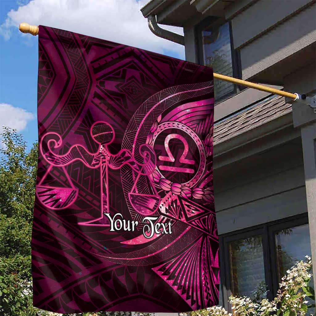 Personalised Polynesia Zodiac Libra Garden Flag Galaxy Polynesian Pattern Chest Tattoo Style LT14 - Polynesian Pride