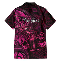 Personalised Polynesia Zodiac Libra Hawaiian Shirt Galaxy Polynesian Pattern Chest Tattoo Style
